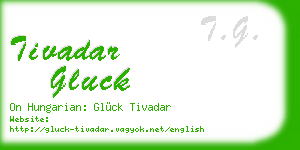 tivadar gluck business card