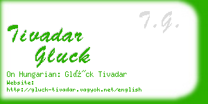 tivadar gluck business card